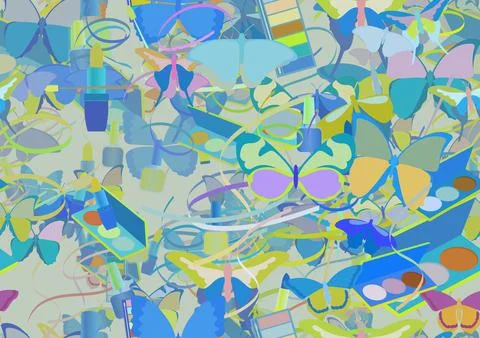 Background pattern abstract seamless design texture. Theme is about summer, d Stock Illustration