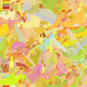 Background pattern abstract seamless design texture. Theme is about everyday, Stock Illustration