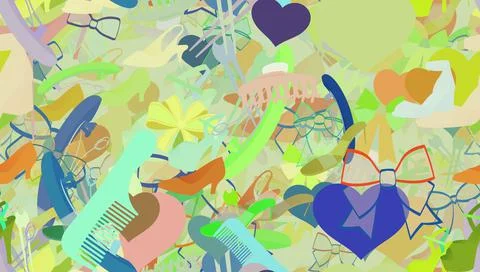 Background pattern abstract seamless design texture. Theme is about romance,  Illustrazione stock