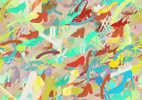 Background pattern abstract seamless design texture. Theme is about everyday, Illustrazione stock