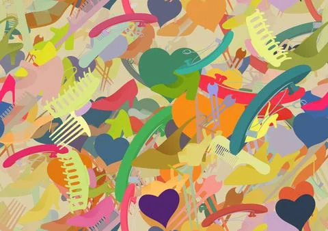 Background pattern abstract seamless design texture. Theme is about fashion,  Stock Illustration