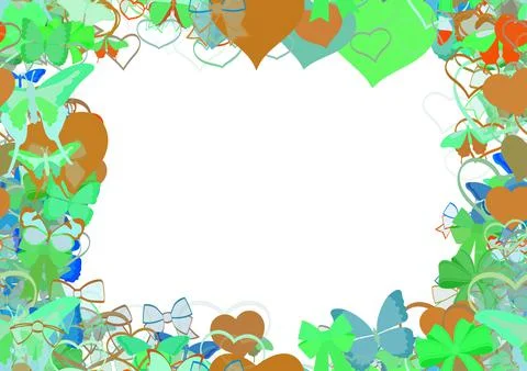 Background pattern abstract seamless design texture. Border frame, transparen Stock Illustration
