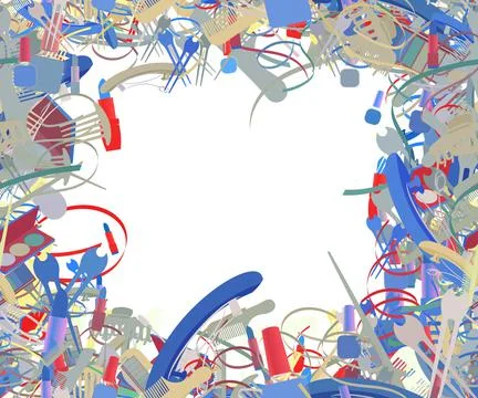 Background pattern abstract seamless design texture. Border frame, transparen Stock Illustration