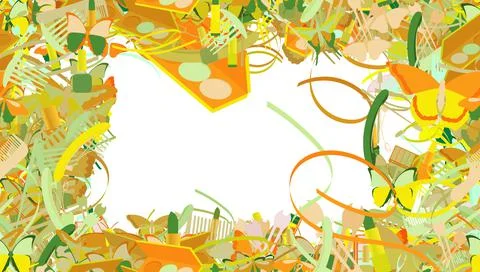 Background pattern abstract seamless design texture. Border frame, transparen Stock Illustration