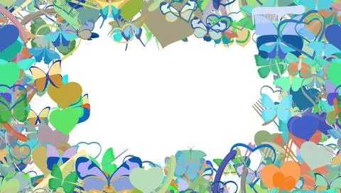 Background pattern abstract seamless design texture. Border frame, transparen Stock Illustration