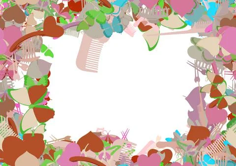 Background pattern abstract seamless design texture. Border frame, transparen Illustrazione stock