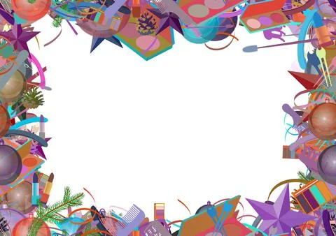 Background pattern abstract seamless design texture. Border frame, transparen Stock Illustration