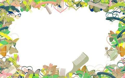 Background pattern abstract seamless design texture. Border frame, transparen Stock Illustration