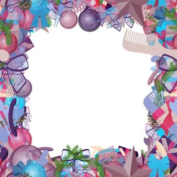Background pattern abstract seamless design texture. Border frame, transparen Stock Illustration
