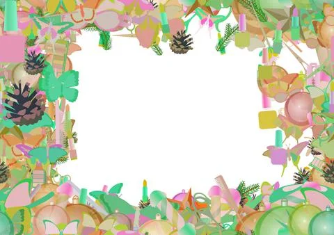 Background pattern abstract seamless design texture. Border frame, transparen Stock Illustration