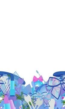 Background pattern abstract seamless design texture. Horizontal stripe. Borde Stock Illustration