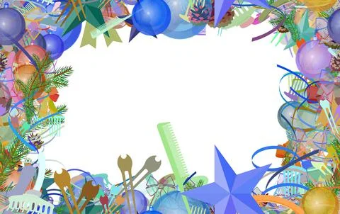 Background pattern abstract seamless design texture. Border frame, transparen Stock Illustration