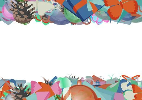 Background pattern abstract seamless design texture. Horizontal stripes. Bord Stock Illustration