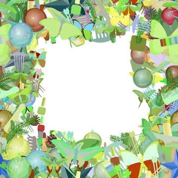 Background pattern abstract seamless design texture. Border frame, transparen Stock Illustration