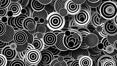 Background pattern black and white, abstract background, psychedelic with di Video stock 262992283