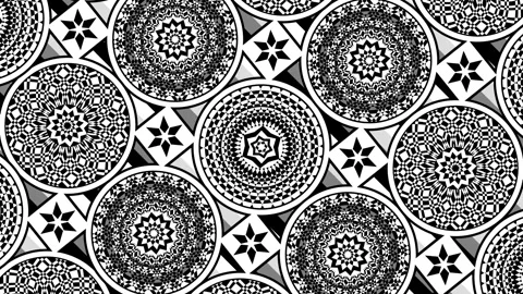 Background pattern black and white, abstract background, psychedelic with sq Video stock 262992331