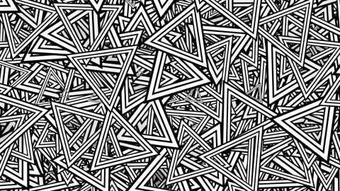 Background pattern black and white, abstract background, psychedelic with tr Stock Footage 262992793