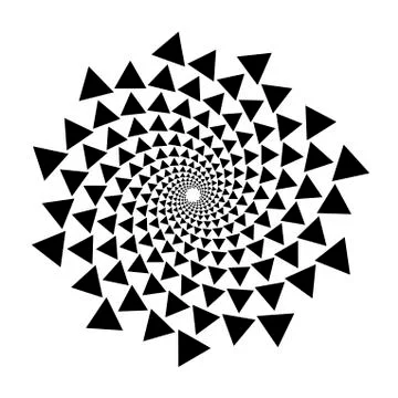 Background, pattern, black and white spiral pattern. Round centered Halftone  Stock Illustration