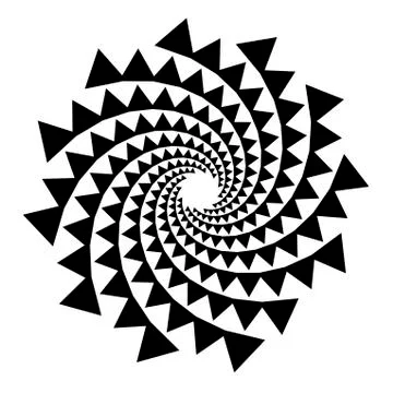Background, pattern, black and white spiral pattern. Round centered Halftone  스톡 일러스트