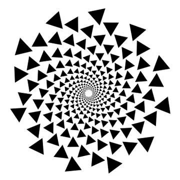 Background, pattern, black and white spiral pattern. Round centered Halftone  Stock Illustration