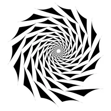 Background, pattern, black and white spiral pattern. Round centered Halftone  Stock Illustration