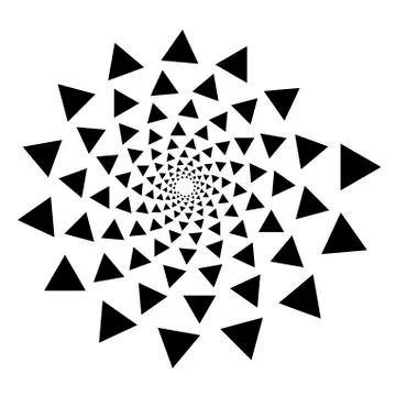 Background, pattern, black and white spiral pattern. Round centered Halftone  Stock Illustration