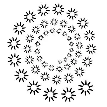 Background, pattern, black and white spiral pattern. Round centered Halftone  Stock Illustration