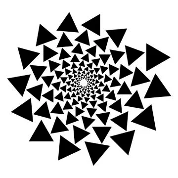 Background, pattern, black and white spiral pattern. Round centered Halftone  Stock Illustration