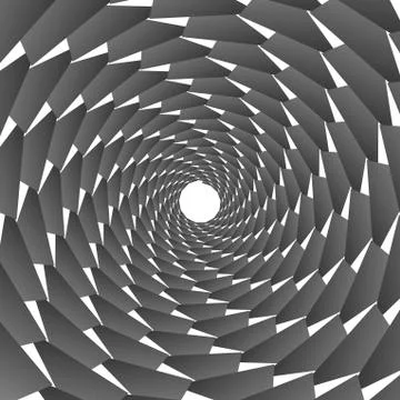 Background, pattern, black and white spiral pattern. Round centered Halftone  Stock Illustration