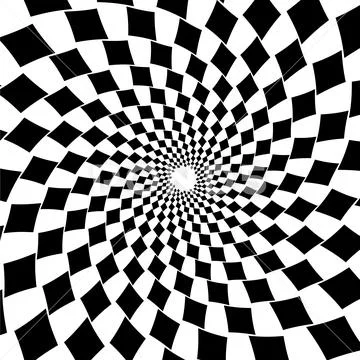 Background, pattern, black and white spiral pattern. Round centered Halftone  Иллюстрация