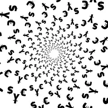 Background, pattern, black and white spiral pattern. Round centered Halftone  Stock Illustration