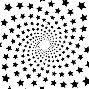 Background, pattern, black and white spiral pattern. Round centered Halftone  Stock Illustration