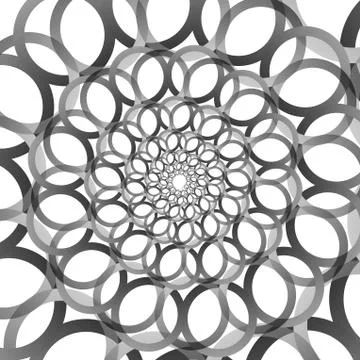 Background, pattern, black and white spiral pattern. Round centered Halftone  イラスト素材