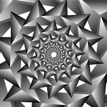 Background, pattern, black and white spiral pattern. Round centered Halftone  Stock Illustration