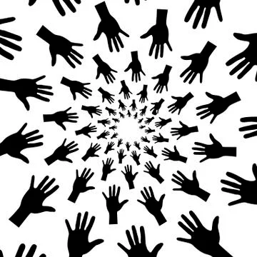 Background, pattern, black and white spiral pattern. Round centered Halftone  Stock Illustration