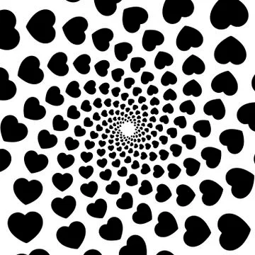 Background, pattern, black and white spiral pattern. Round centered Halftone  스톡 일러스트