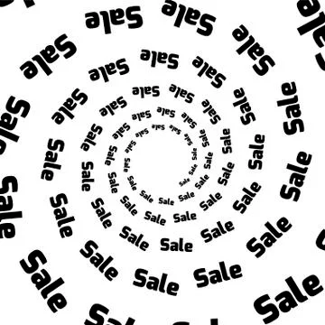 Background, pattern, black and white spiral pattern. Round centered Halftone  Иллюстрация