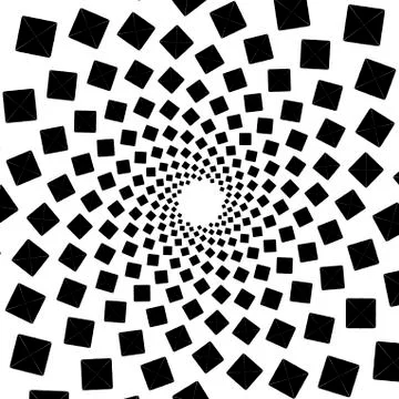 Background, pattern, black and white spiral pattern. Round centered Halftone  스톡 일러스트