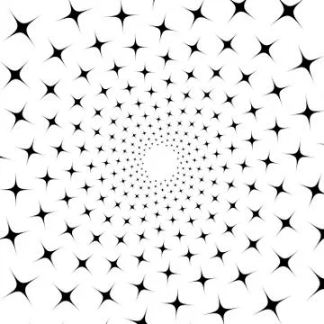 Background, pattern, black and white spiral pattern. Round centered Halftone  Stock Illustration