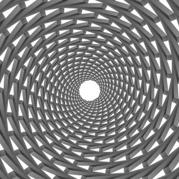 Background, pattern, black and white spiral pattern. Round centered Halftone  Illustrazione stock