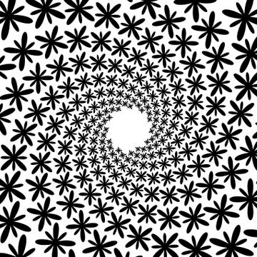 Background, pattern, black and white spiral pattern. Round centered Halftone  Stock Illustration