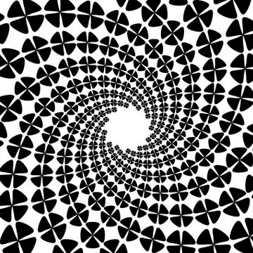 Background, pattern, black and white spiral pattern. Round centered Halftone  Stock Illustration