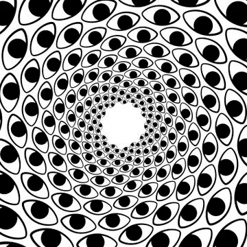 Background, pattern, black and white spiral pattern. Round centered Halftone  Stock Illustration