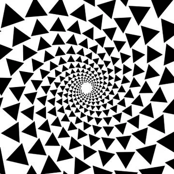 Background, pattern, black and white spiral pattern. Round centered Halftone  스톡 일러스트