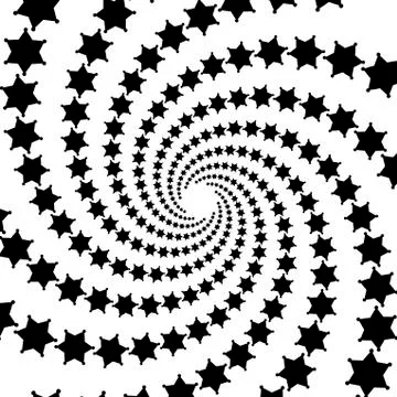 Background, pattern, black and white spiral pattern. Round centered Halftone  Stock Illustration