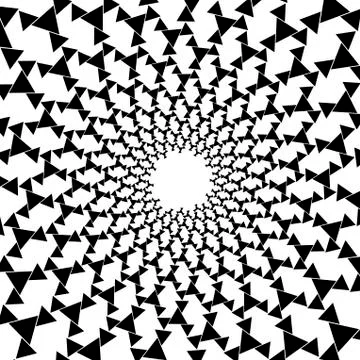 Background, pattern, black and white spiral pattern. Round centered Halftone  Иллюстрация