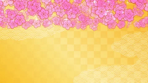 Background pattern of cherry blossoms. Stock Footage 102592927