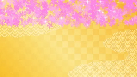 Background pattern of cherry blossoms. Stock Footage 102592939