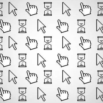 Background pattern of computer icons, vector illustration 스톡 일러스트