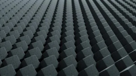 Background pattern cube loop. Abstract geometric shape from gray cubes. Isometri Foto stock